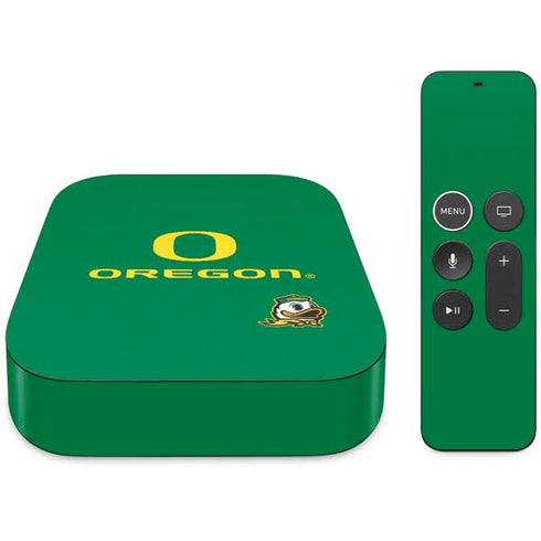 University of Oregon Yellow O with Text Apple TV Skin